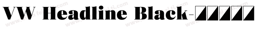 VW Headline Black字体转换